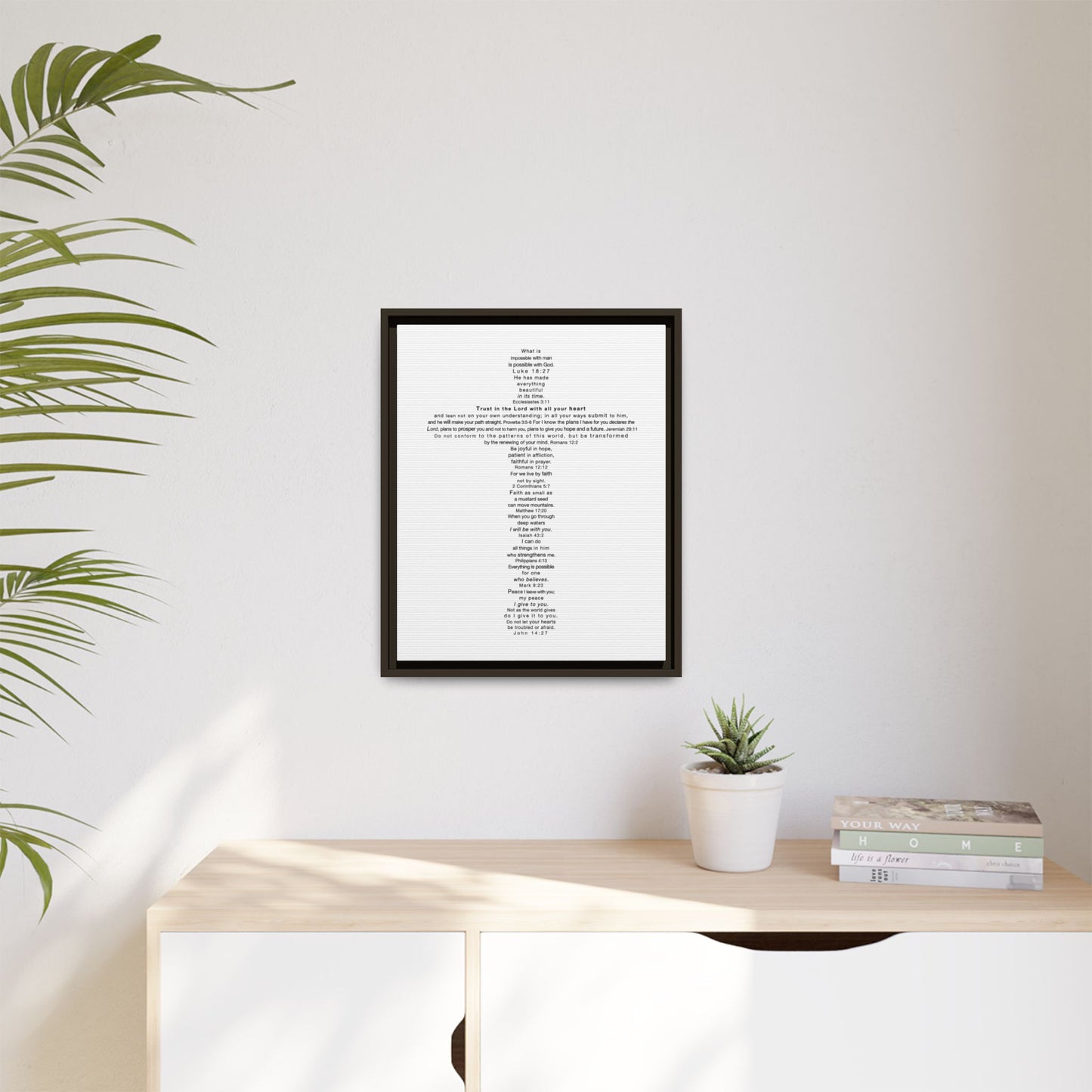 The Challenge Cross - Framed Canvas Wall Art