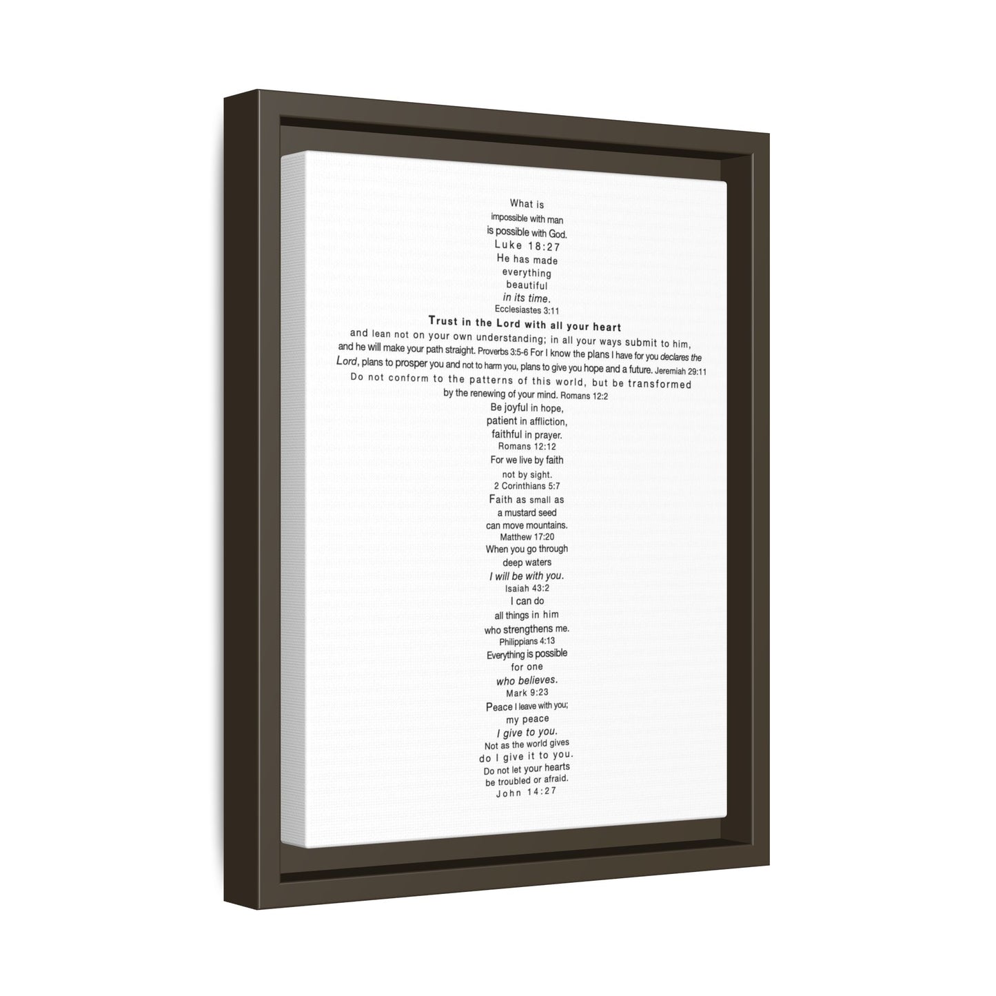 The Challenge Cross - Framed Canvas Wall Art