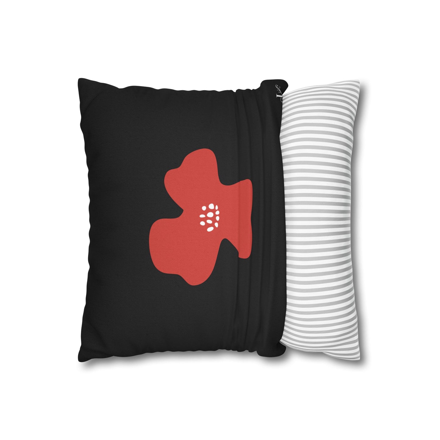 Charming Black Poppy Pillowcase (Proverbs 3:5-6)