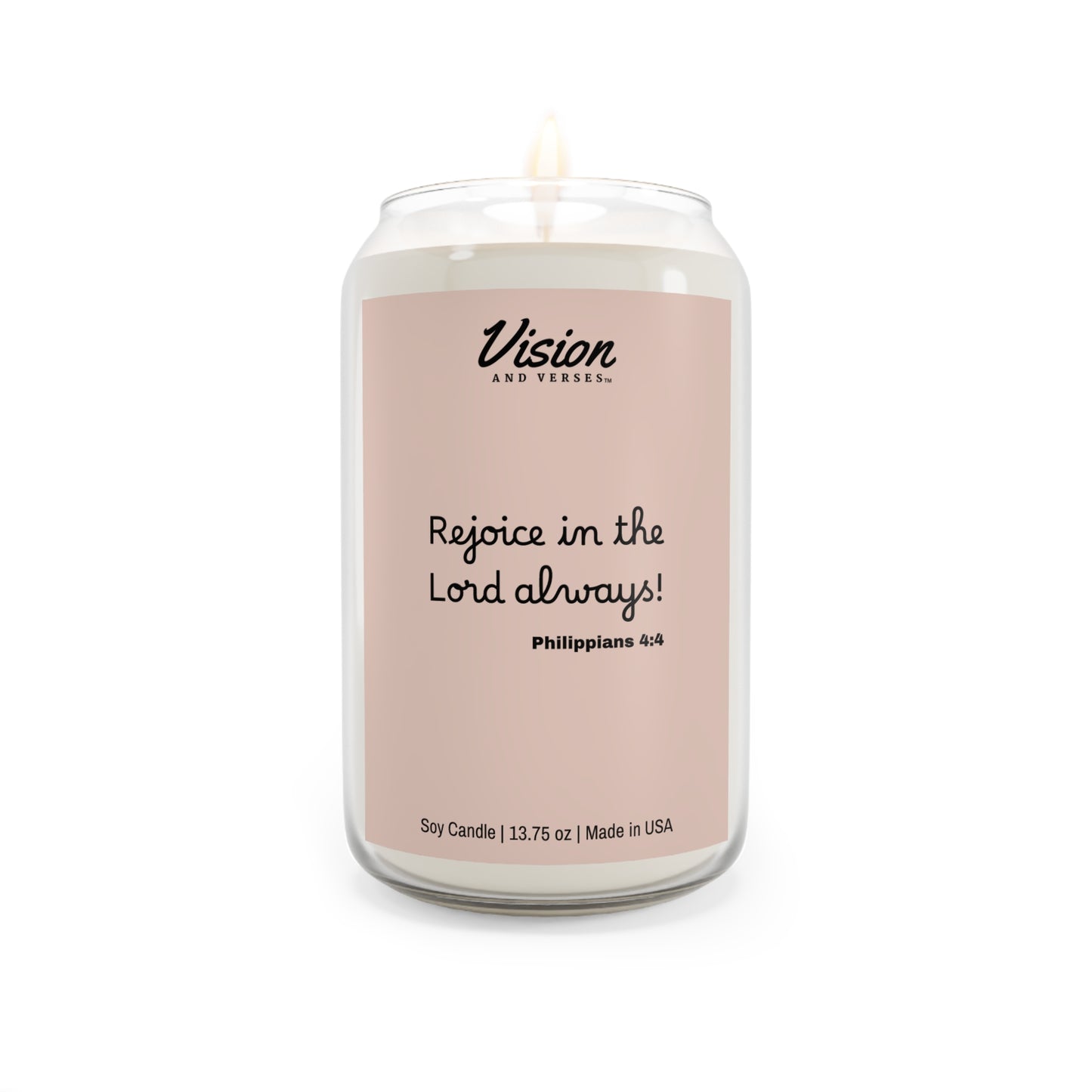 Philippians 4:4 | Scripture Scented Soy Candle (13.75oz)