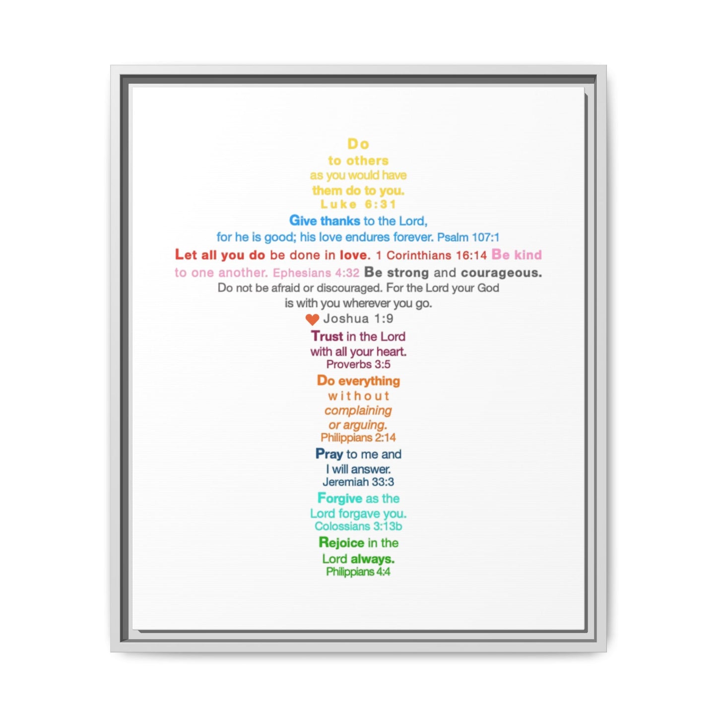 The Kids Cross - Framed Canvas Wall Art