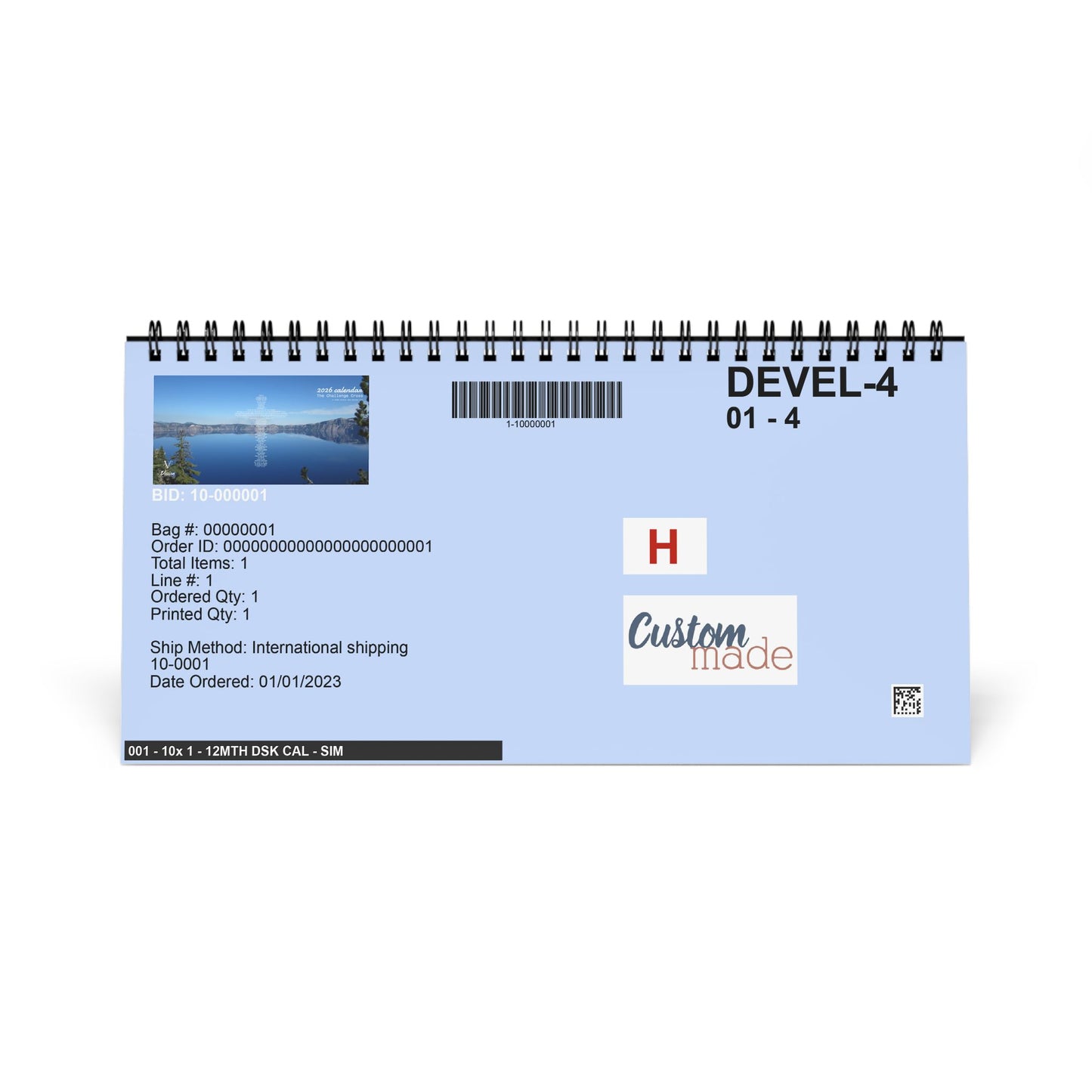 2026 Inspirational Desktop Calendar (The Challenge Cross)