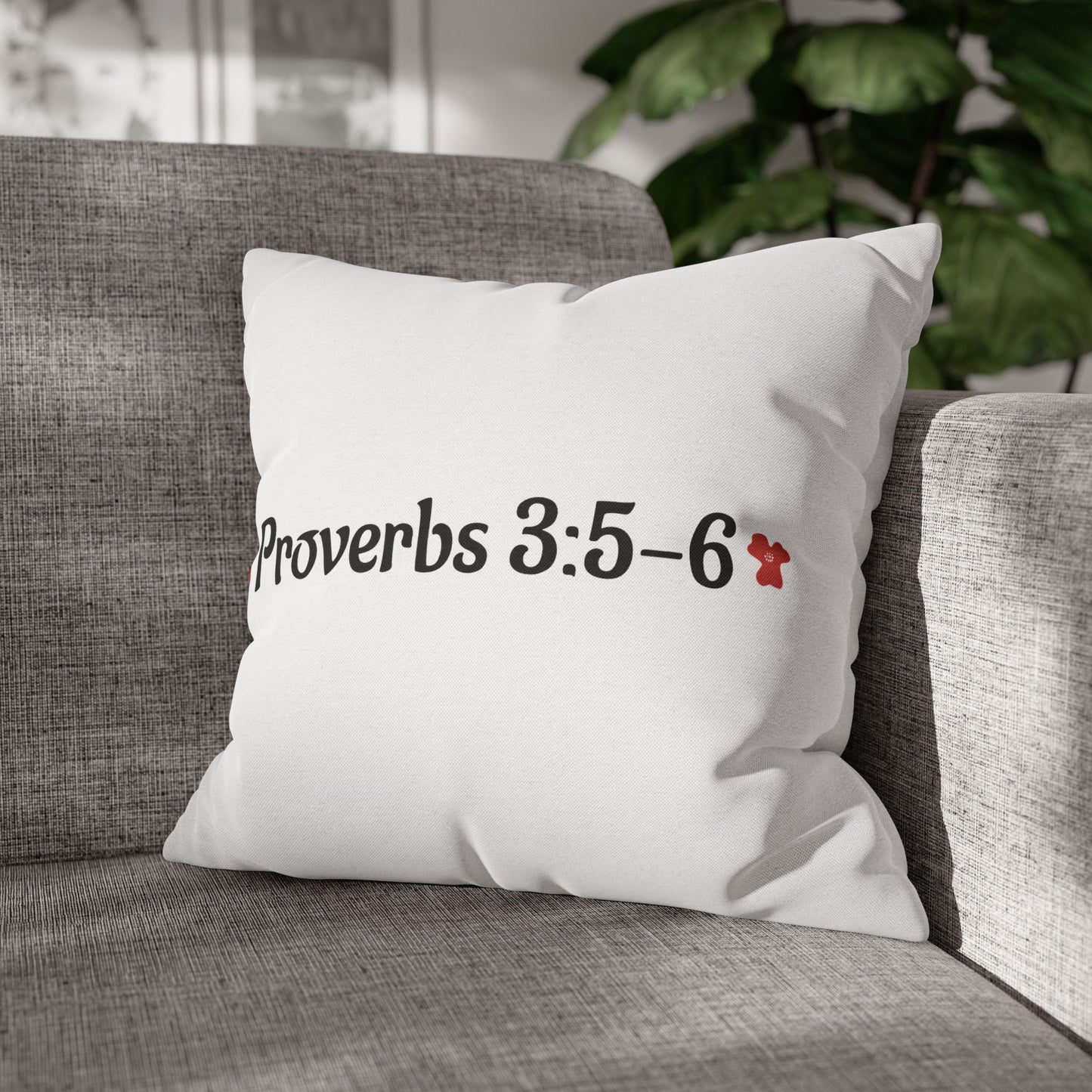 Charming Poppy Pillowcase (Proverbs 3:5-6)