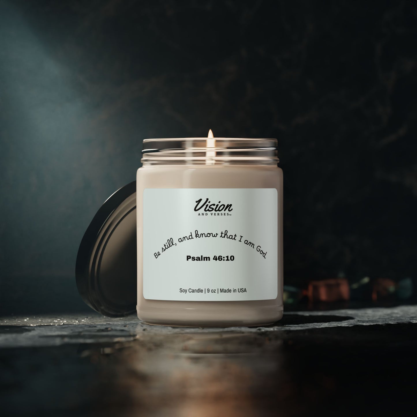 Psalm 46:10 | Scripture Scented Soy Candle (9oz)