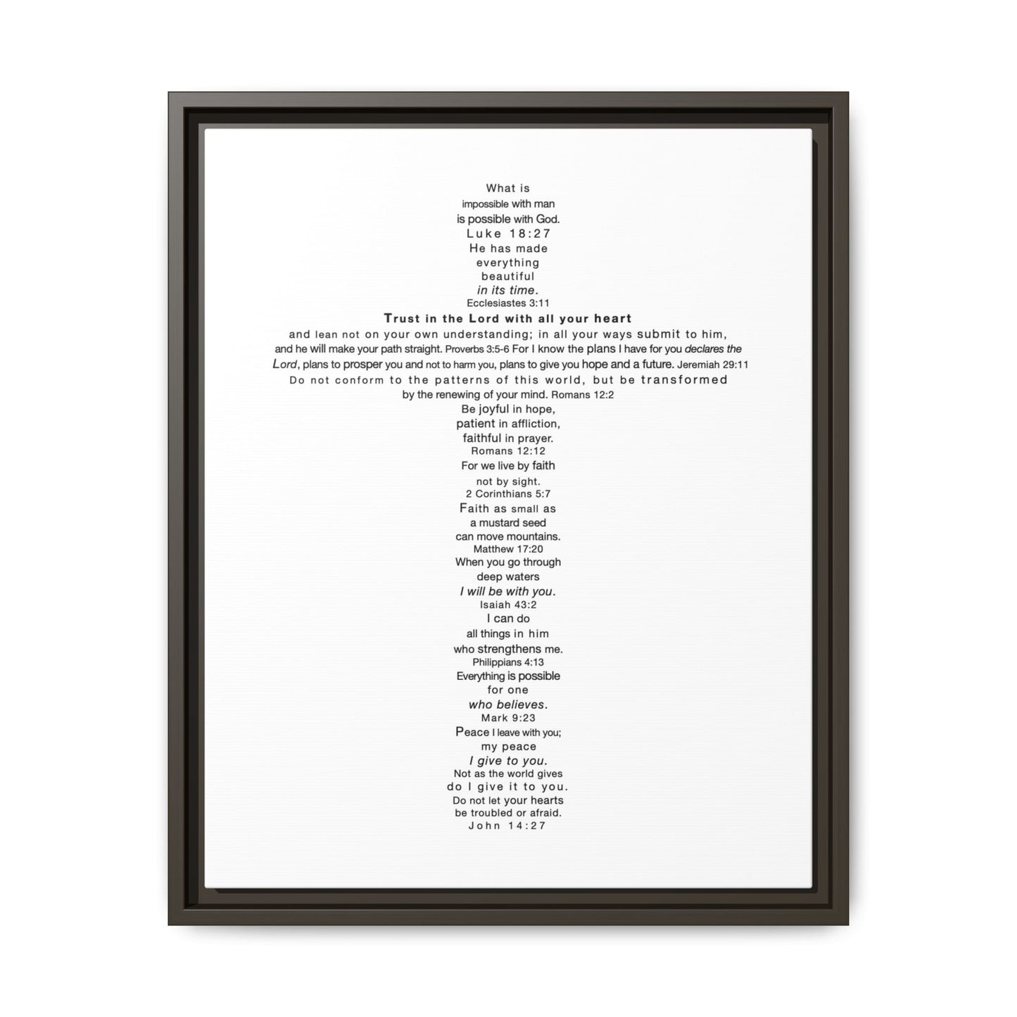 The Challenge Cross - Framed Canvas Wall Art