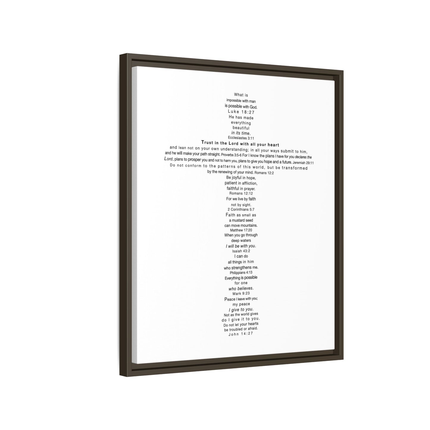 The Challenge Cross - Framed Canvas Wall Art