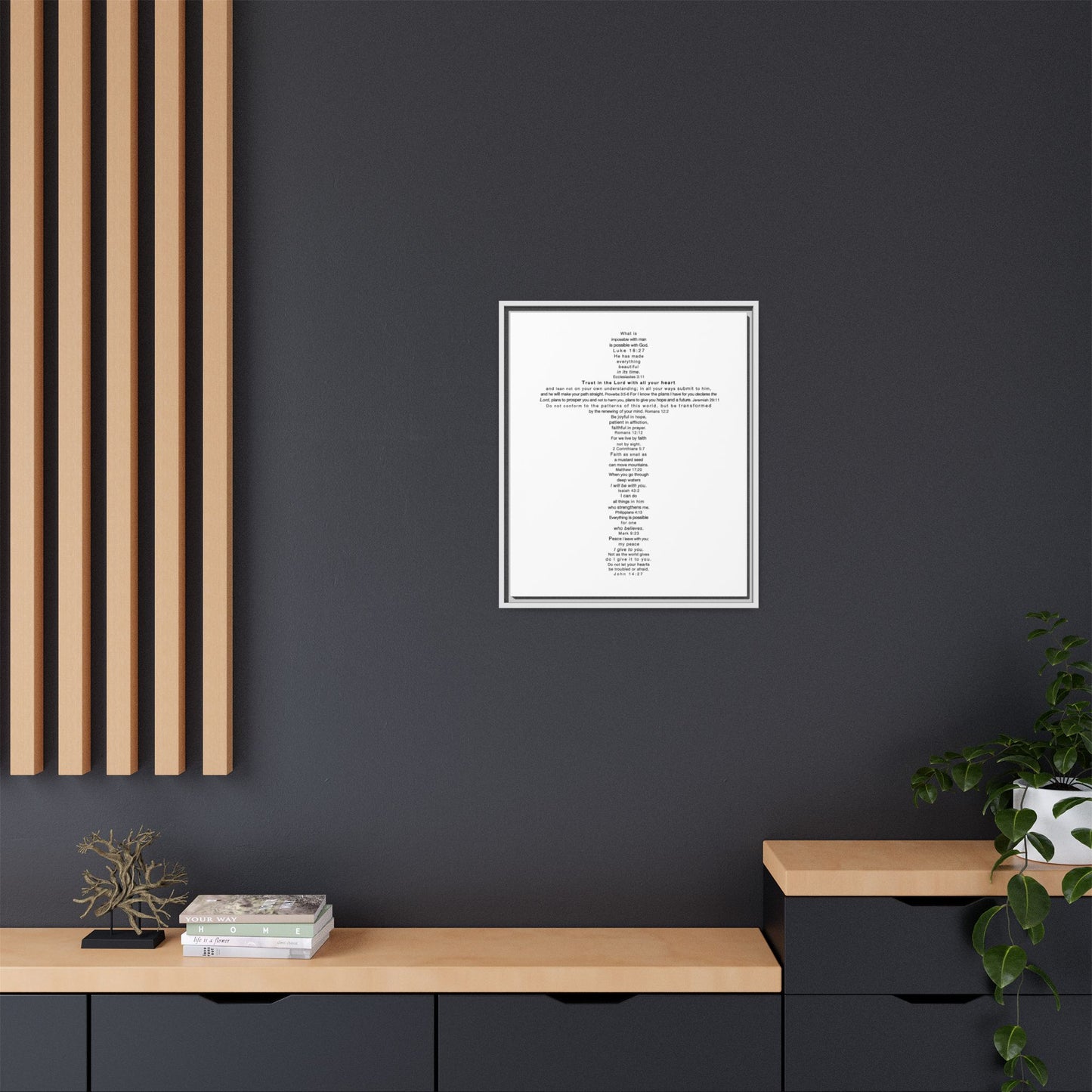 The Challenge Cross - Framed Canvas Wall Art