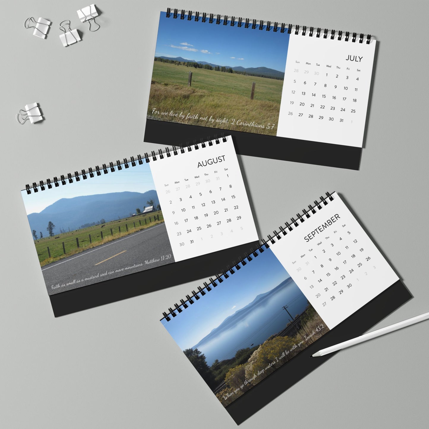 2026 Inspirational Desktop Calendar (The Challenge Cross)