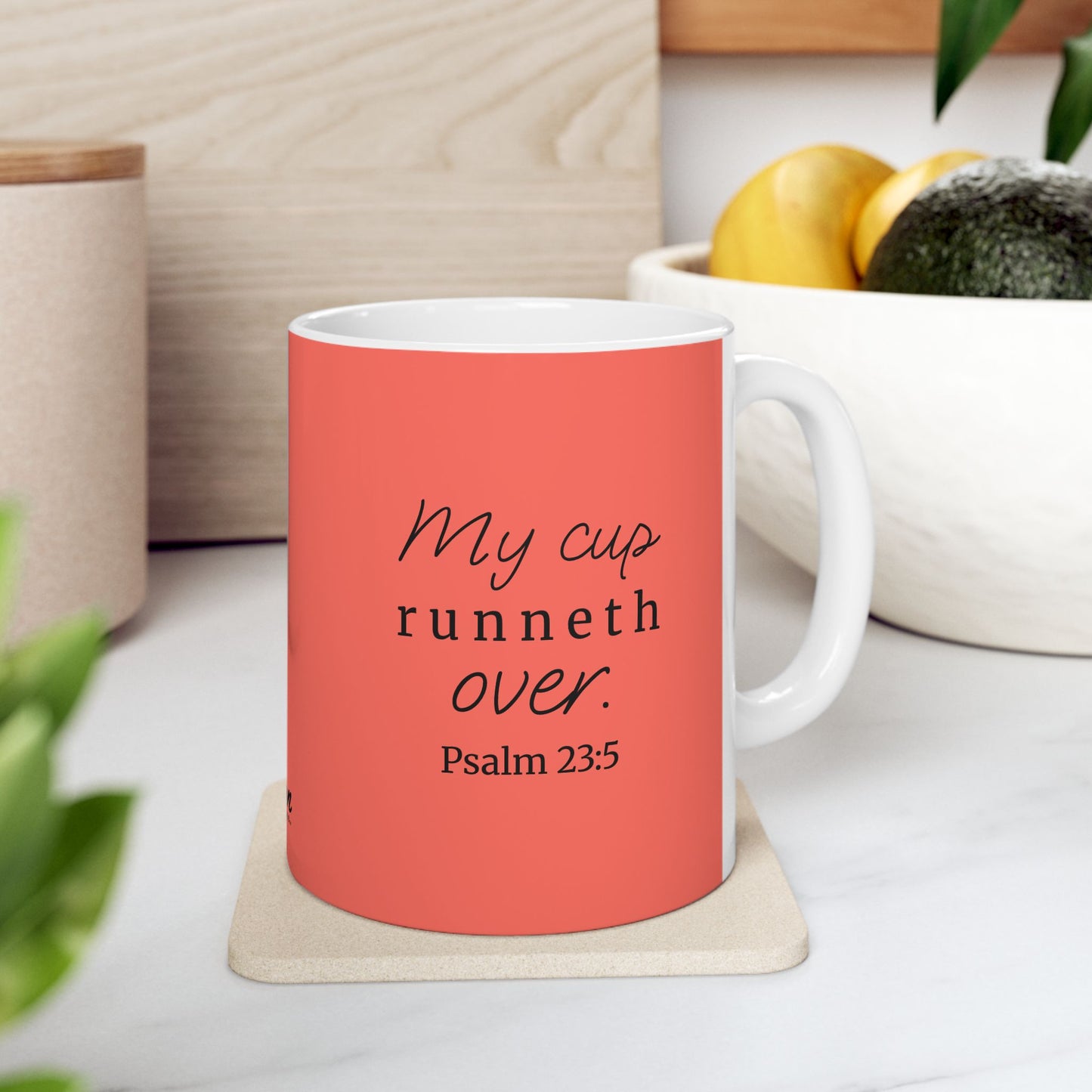 *NEW* Inspirational Ceramic Mug (11oz, 15oz) | Psalm 23:5
