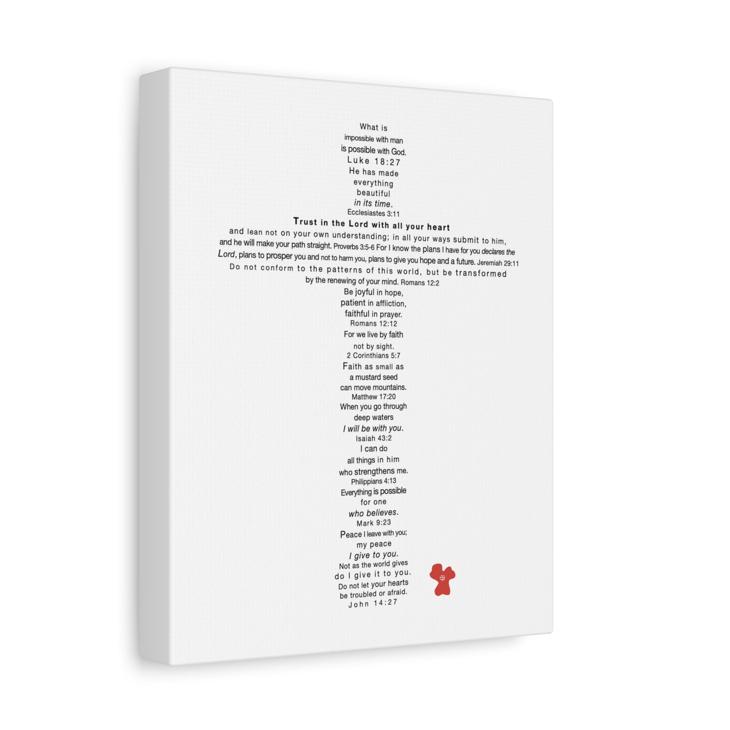 The Challenge Cross - Unframed Canvas Wall Art (poppy)