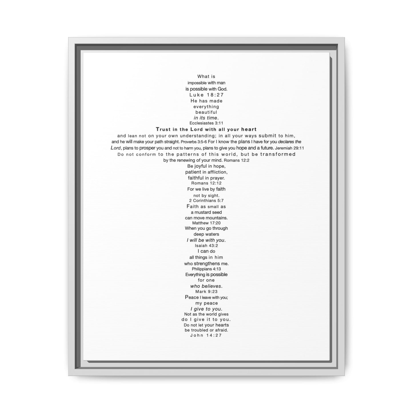 The Challenge Cross - Framed Canvas Wall Art