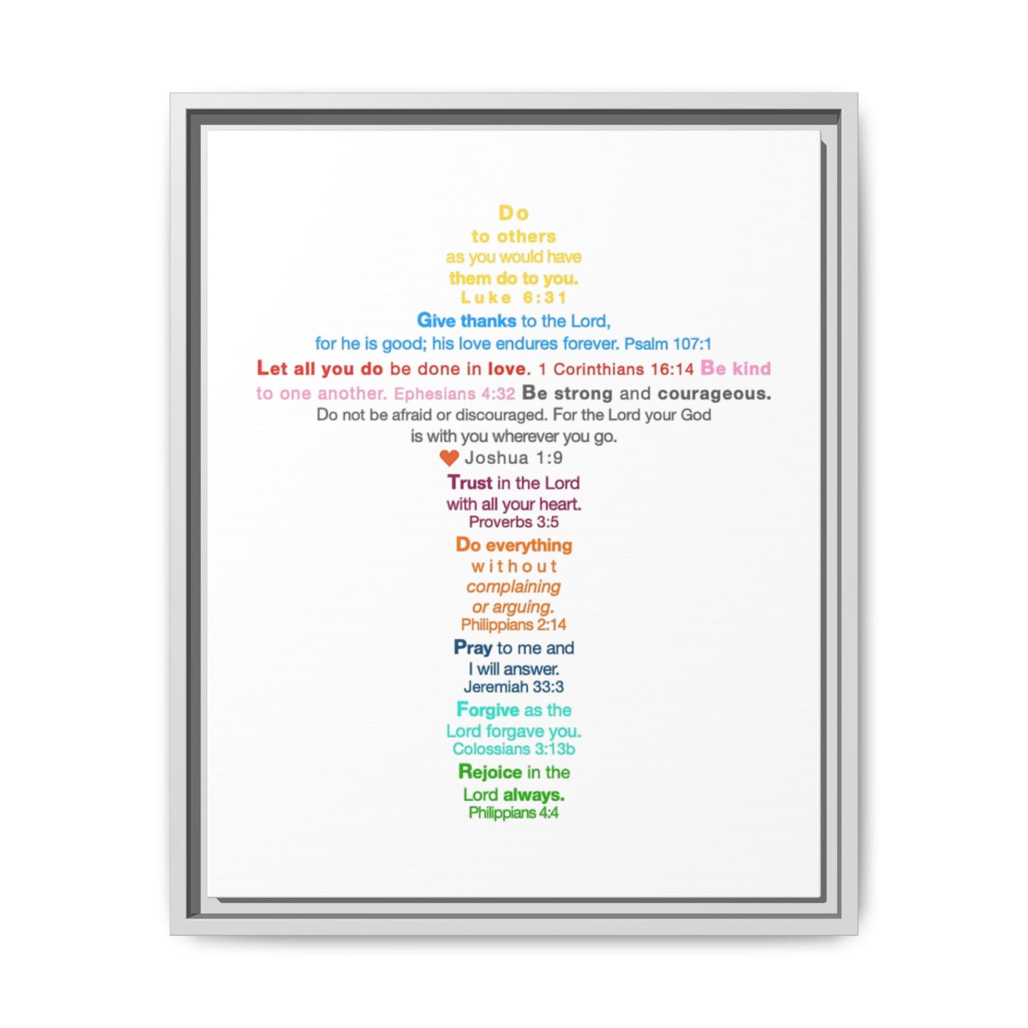 The Kids Cross - Framed Canvas Wall Art