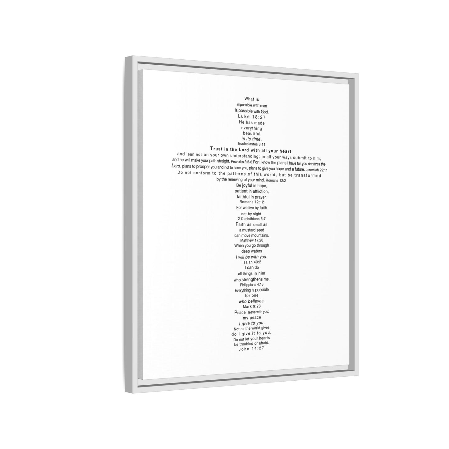 The Challenge Cross - Framed Canvas Wall Art