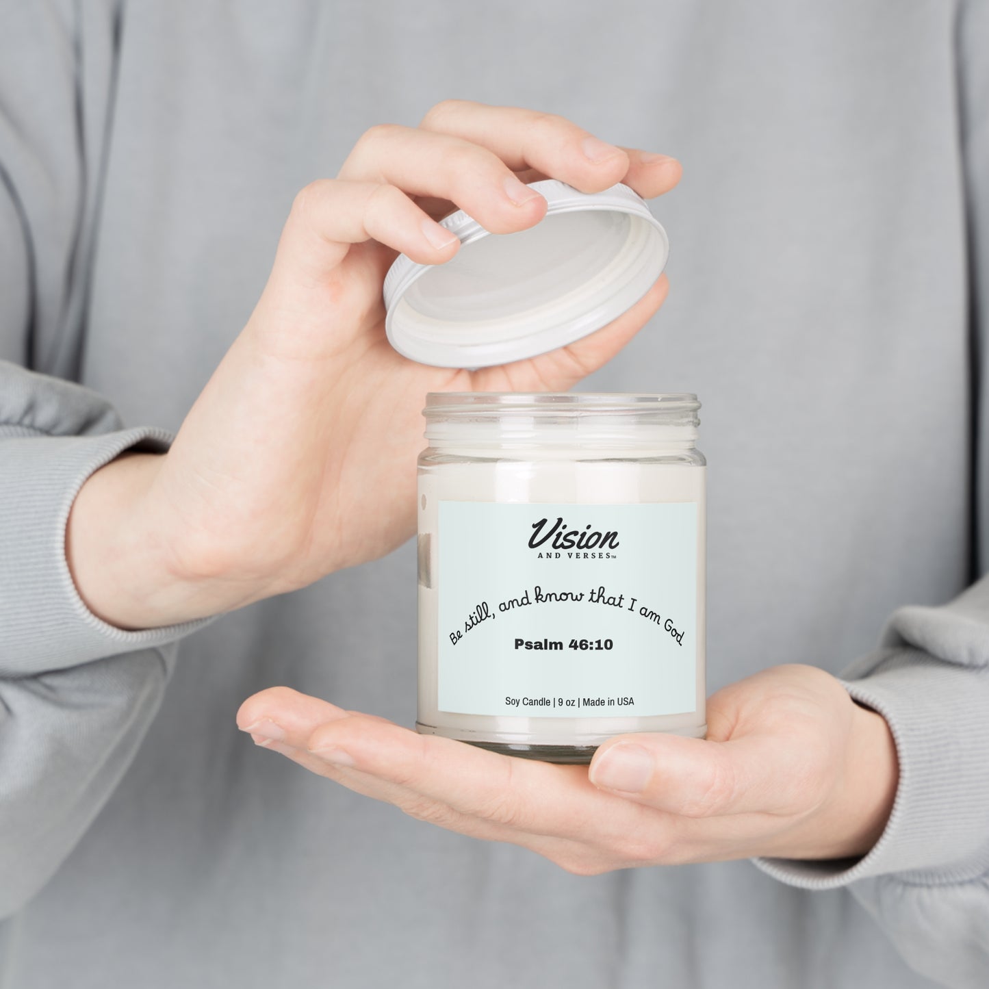Psalm 46:10 | Scripture Scented Soy Candle (9oz)