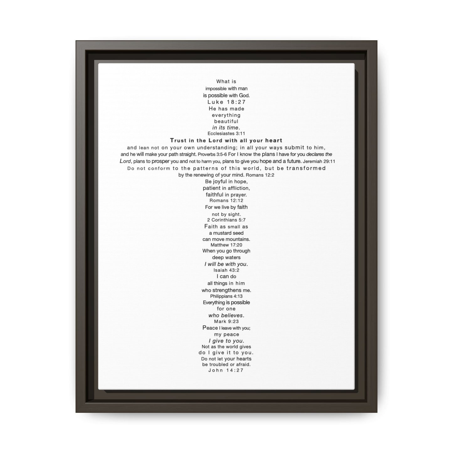 The Challenge Cross - Framed Canvas Wall Art