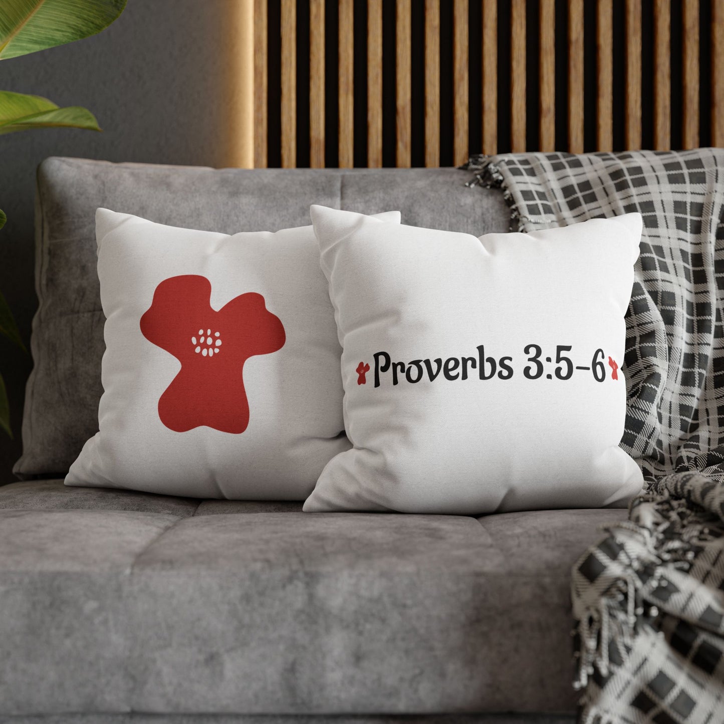 Charming Poppy Pillowcase (Proverbs 3:5-6)