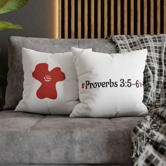 Charming Poppy Pillowcase (Proverbs 3:5-6)