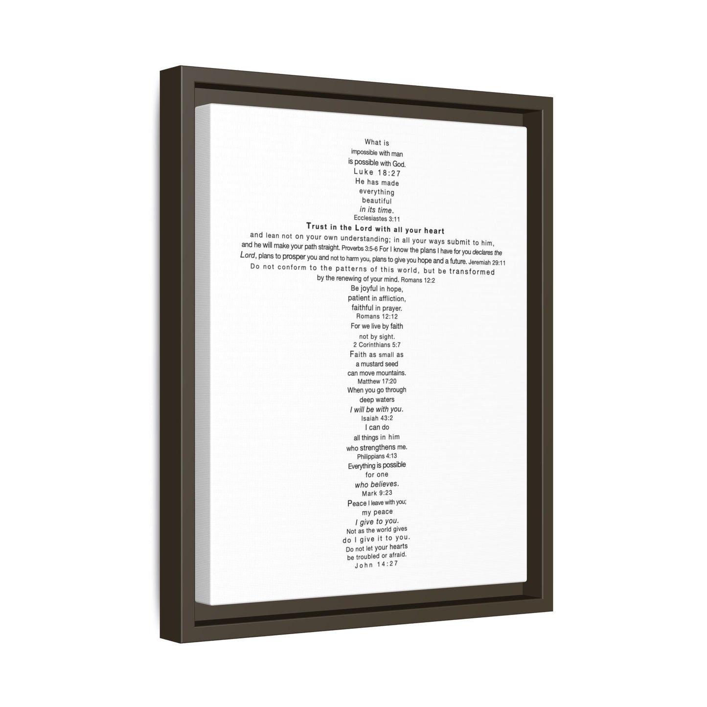The Challenge Cross - Framed Canvas Wall Art