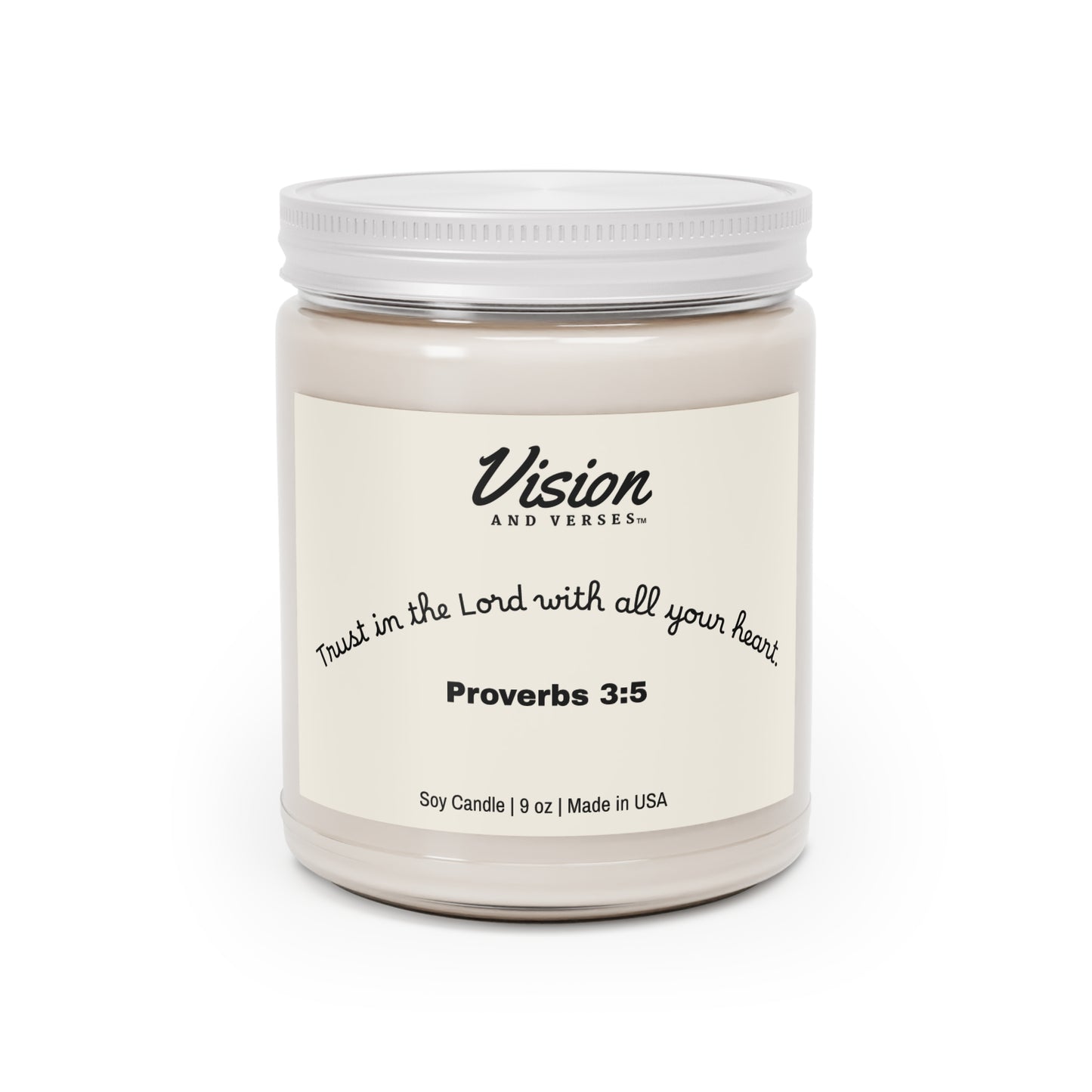 Proverbs 3:5 | Scripture Scented Soy Candle (9 oz)