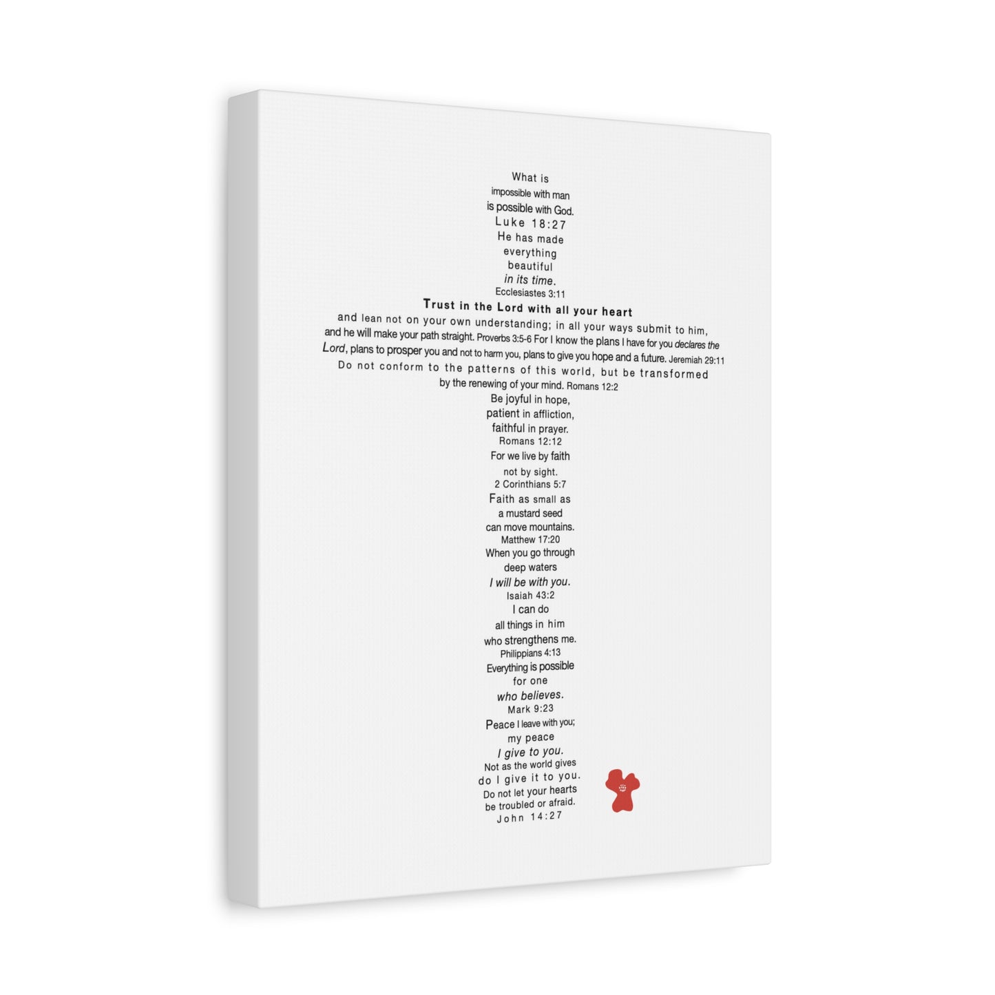 The Challenge Cross - Unframed Canvas Wall Art (poppy)
