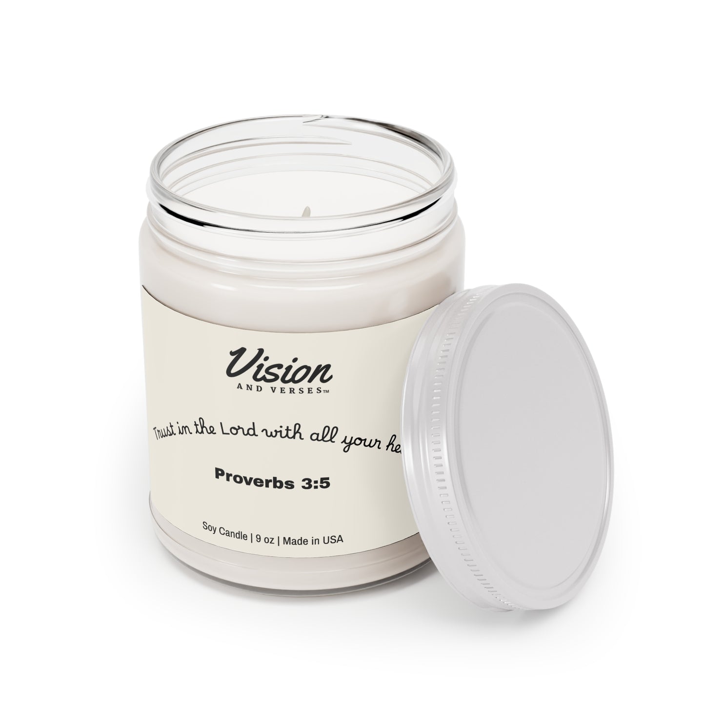 Proverbs 3:5 | Scripture Scented Soy Candle (9 oz)