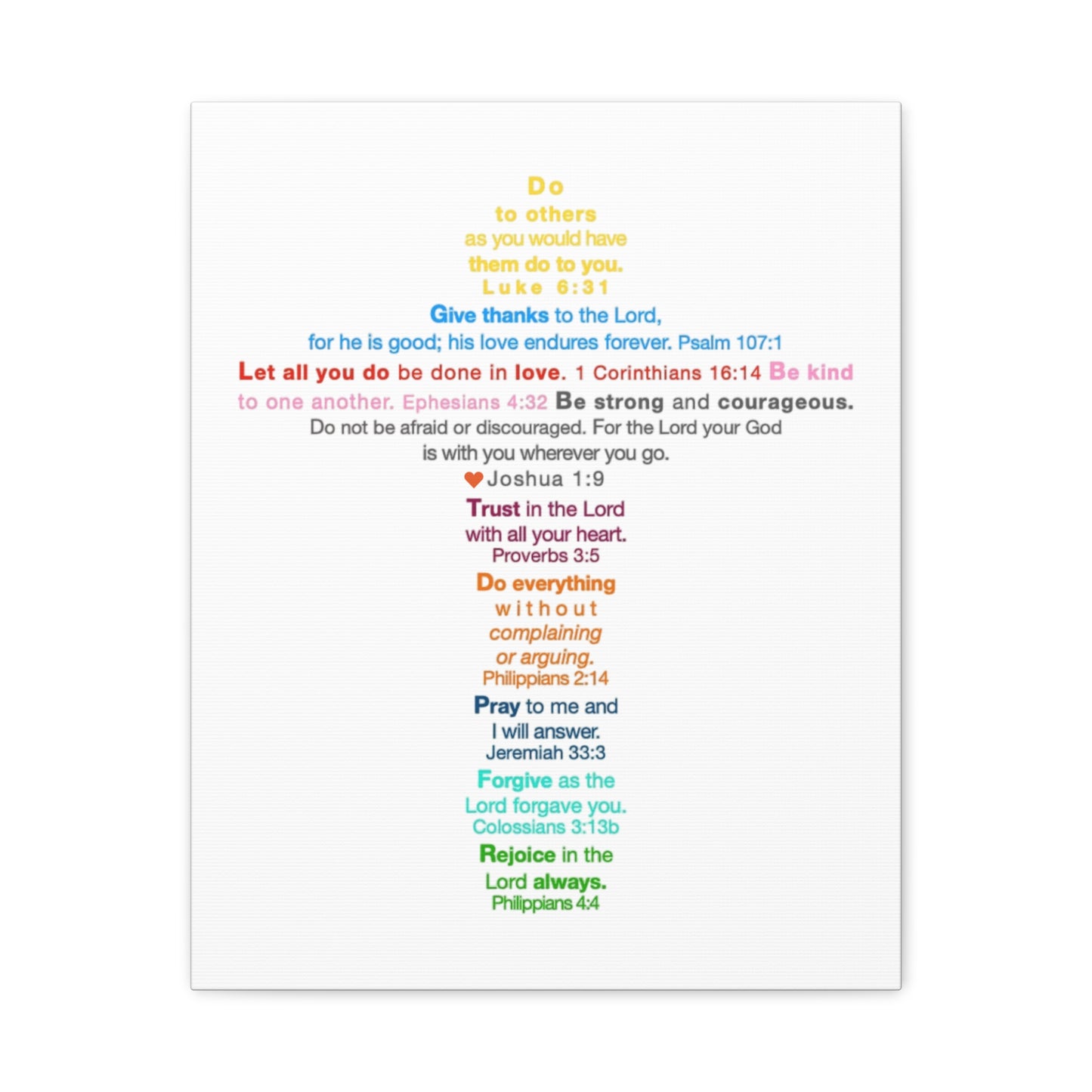 The Kids Cross - Unframed Canvas Wall Art