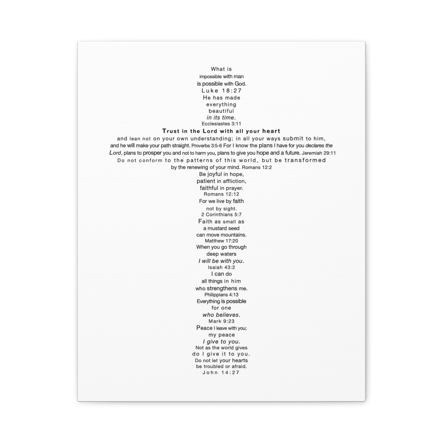 The Challenge Cross - Unframed Canvas Wall Art