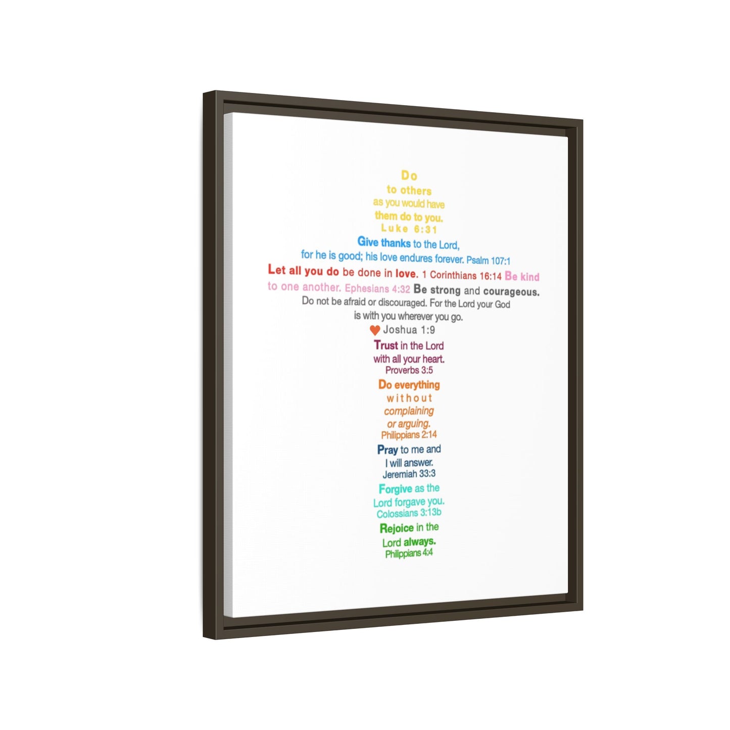 The Kids Cross - Framed Canvas Wall Art