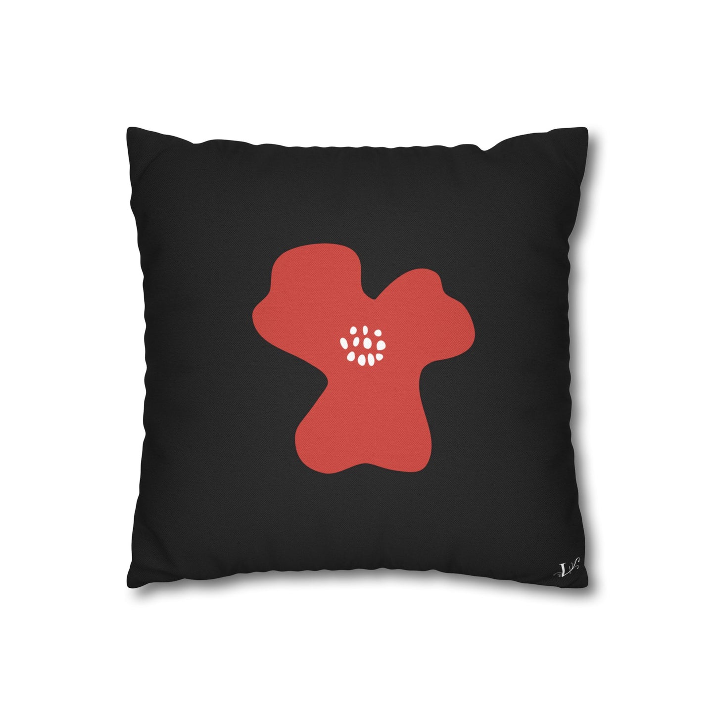 Charming Black Poppy Pillowcase (Proverbs 3:5-6)