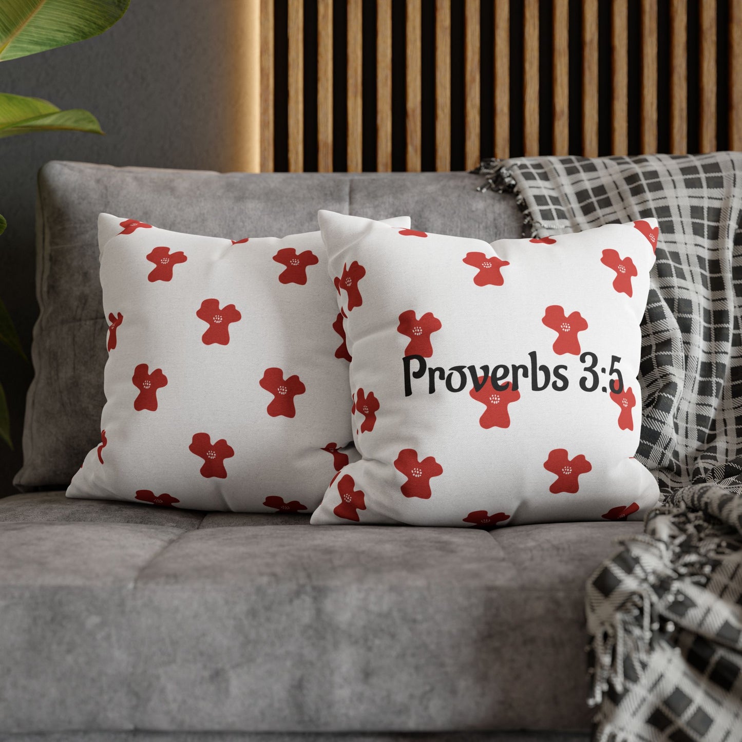 Charming Poppy Pillowcase (Proverbs 3:5)