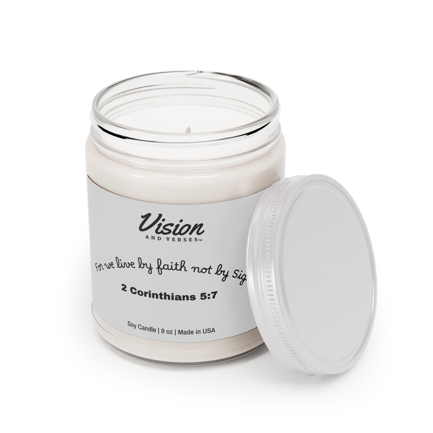 2 Corinthians 5:7 | Scripture Scented Soy Candle (9oz)