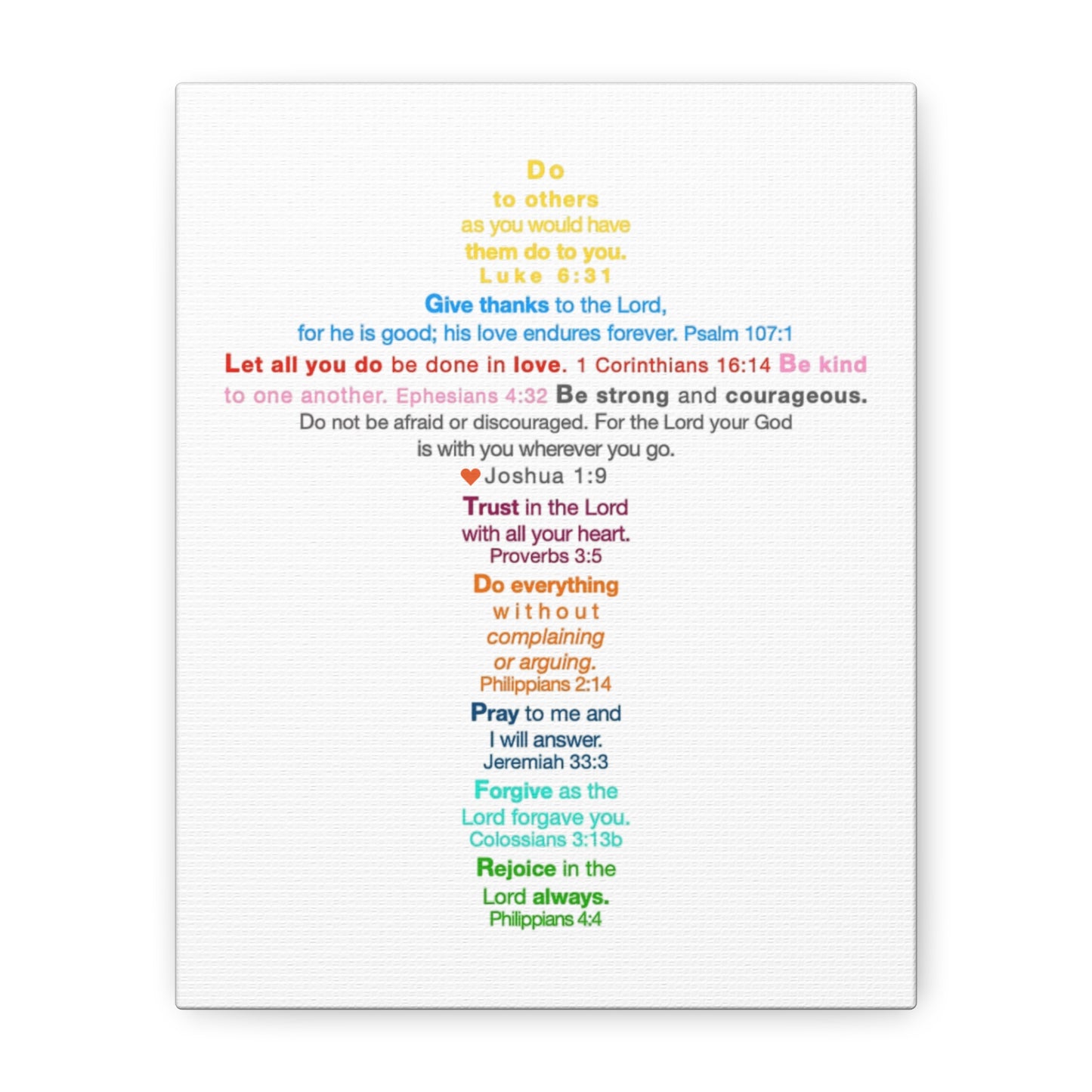 The Kids Cross - Unframed Canvas Wall Art
