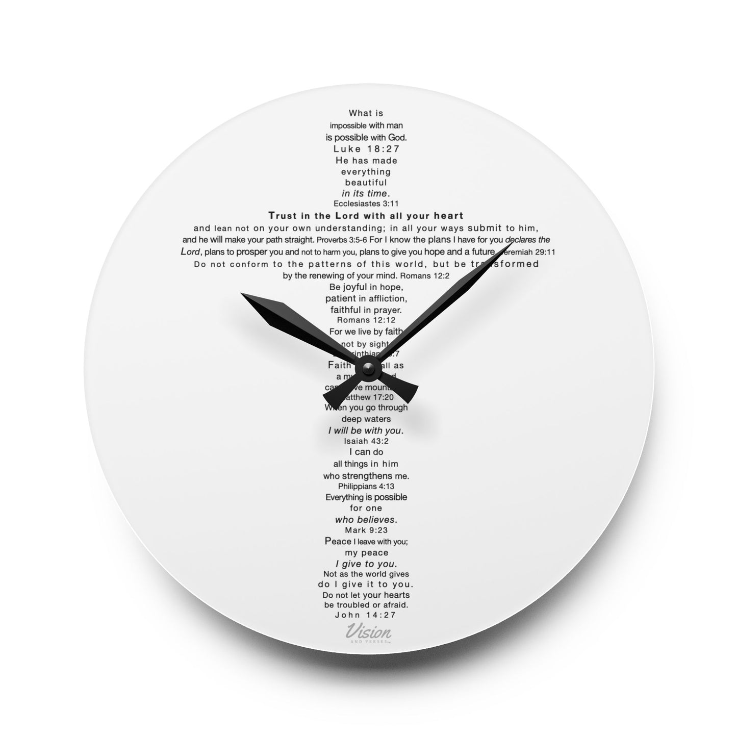 The Challenge Cross - Acrylic Wall Clock