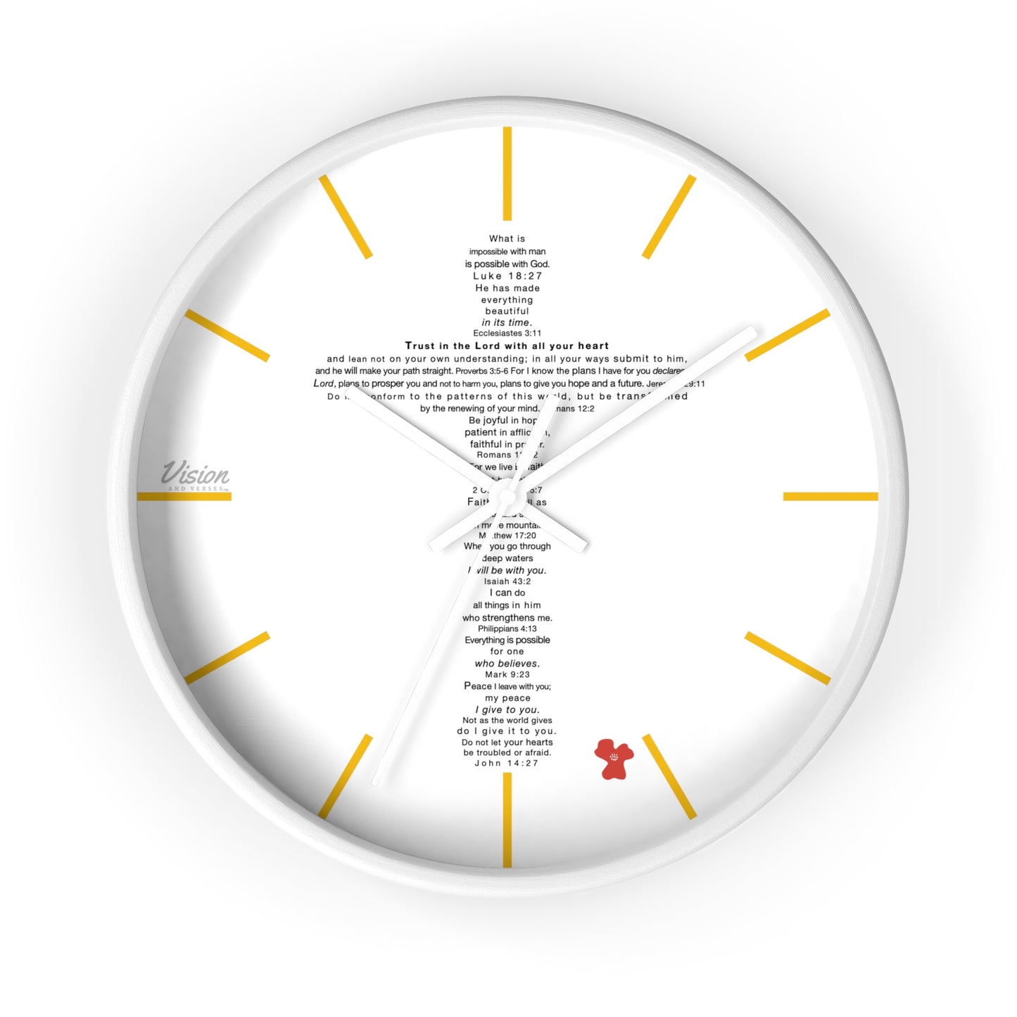 The Challenge Cross - Wall Clock (poppy)