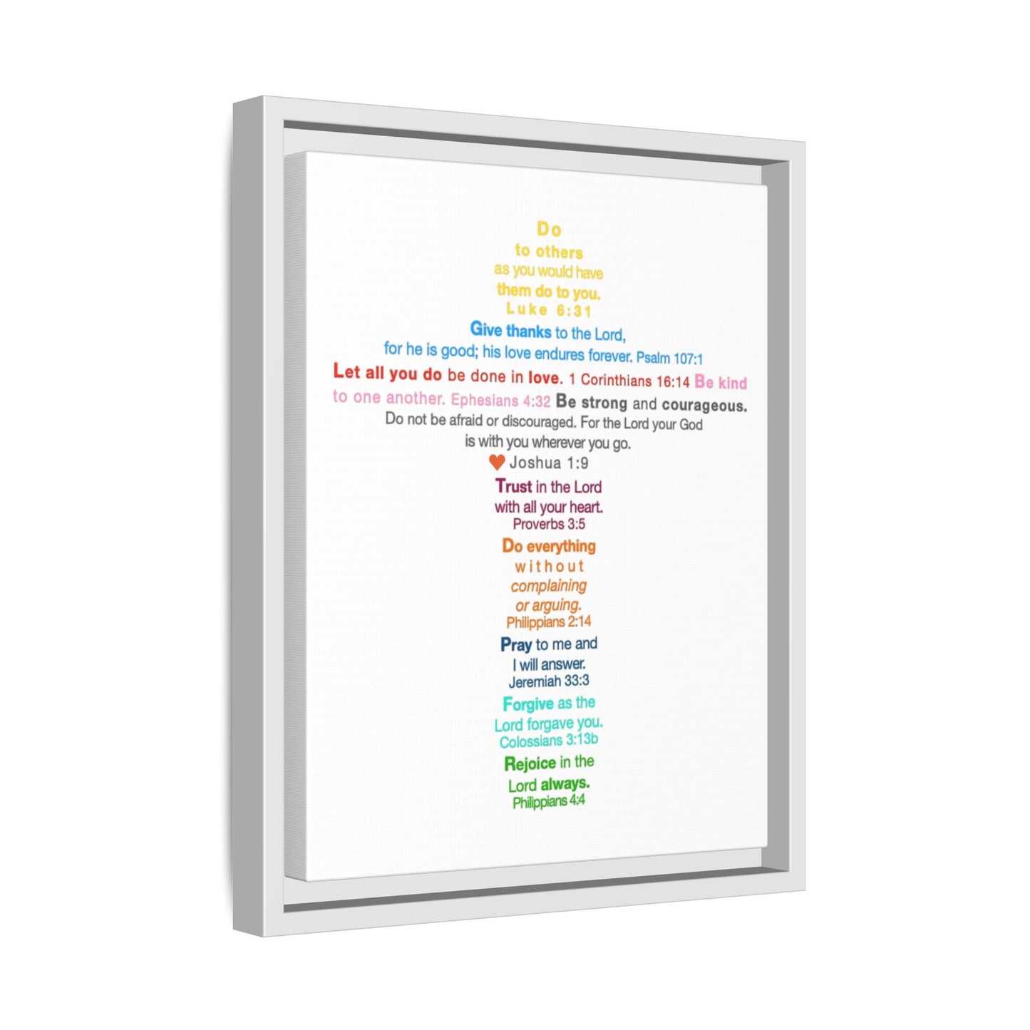 The Kids Cross - Framed Canvas Wall Art