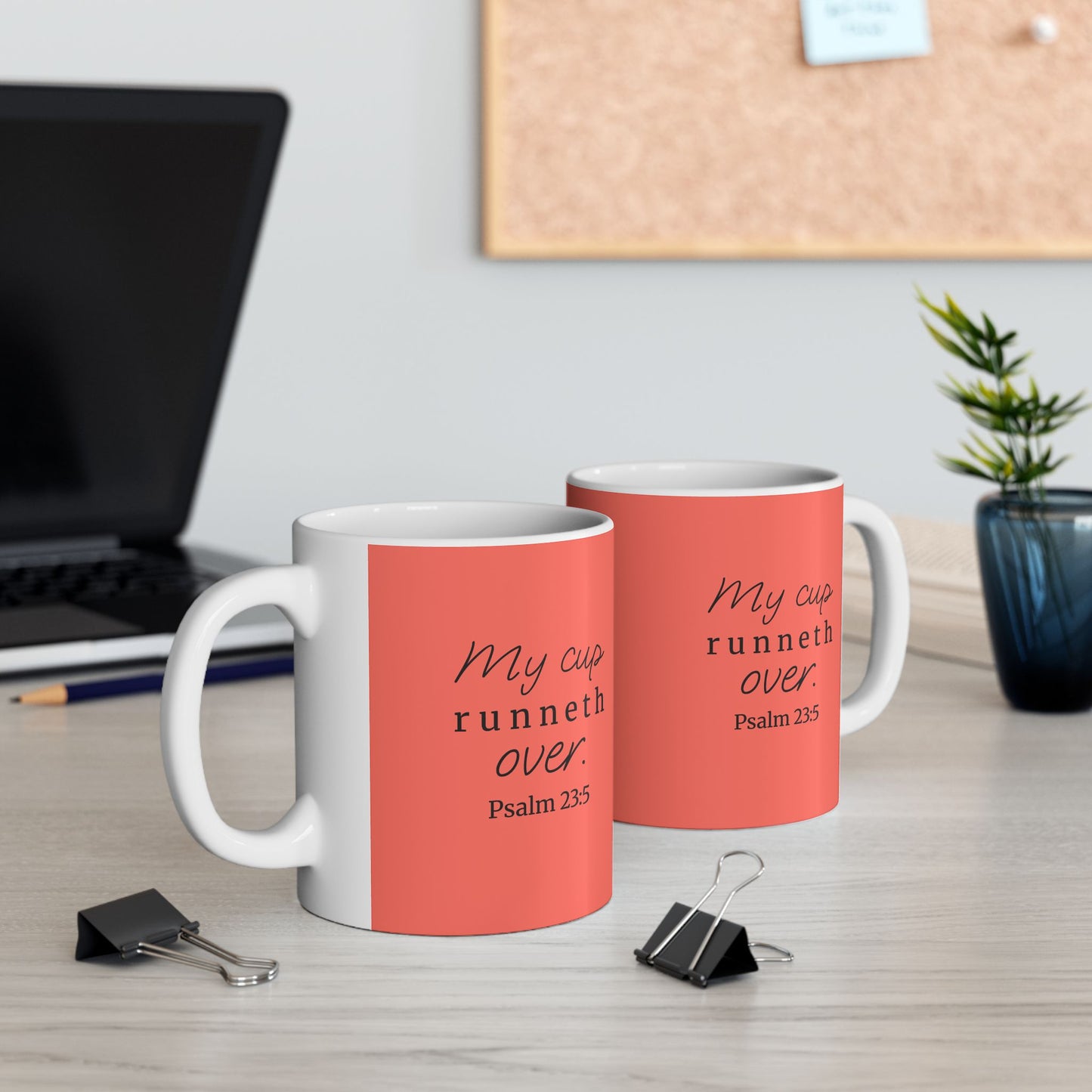 *NEW* Inspirational Ceramic Mug (11oz, 15oz) | Psalm 23:5