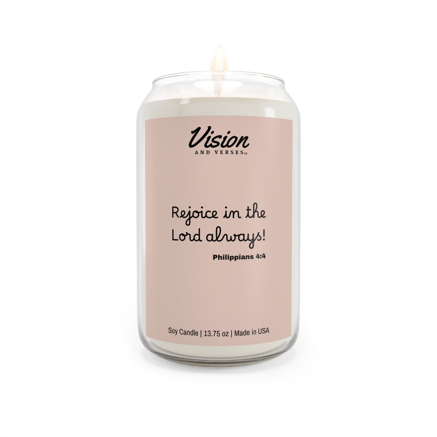 Philippians 4:4 | Scripture Scented Soy Candle (13.75oz)