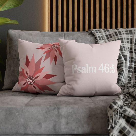 Charming Pinwheel Petal Pillowcase (Psalm 46:5)